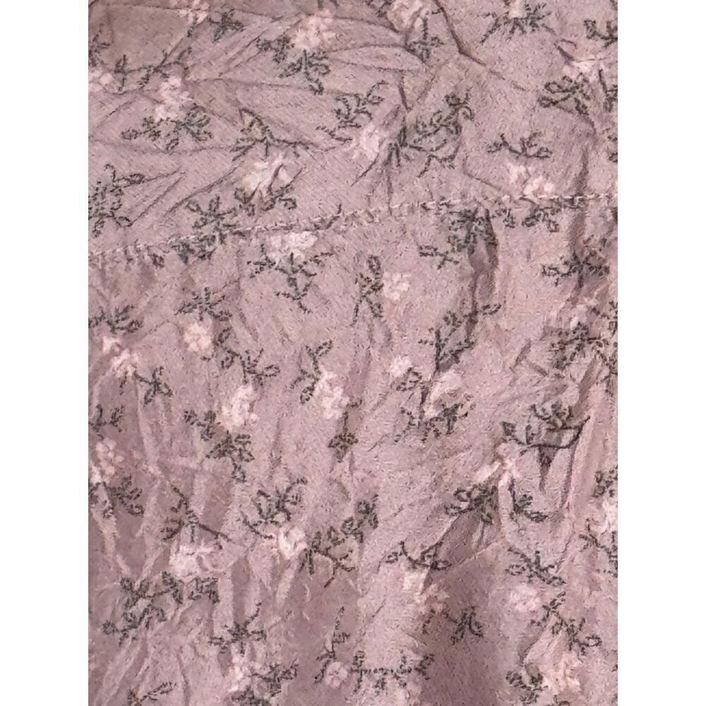 Coach Dress Women 10 Pink Silk Floral Ruffle Front Midi Boho Prairiecore Preppy - Picture 13 of 15